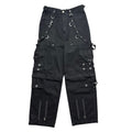 Balenciaga Raver Wide-Leg Convertible Studded Jeans Black