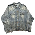 Balenciaga Rhinestone Logo Oversized Denim Jacket