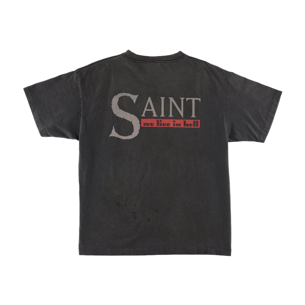 Saint Michael We Live Hell T-Shirt Vintage Black