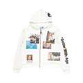 Better With Age Ricky Waffle Zip-Up Hoodie 'White'