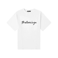 Balenciaga Script Logo T-shirt White/Black