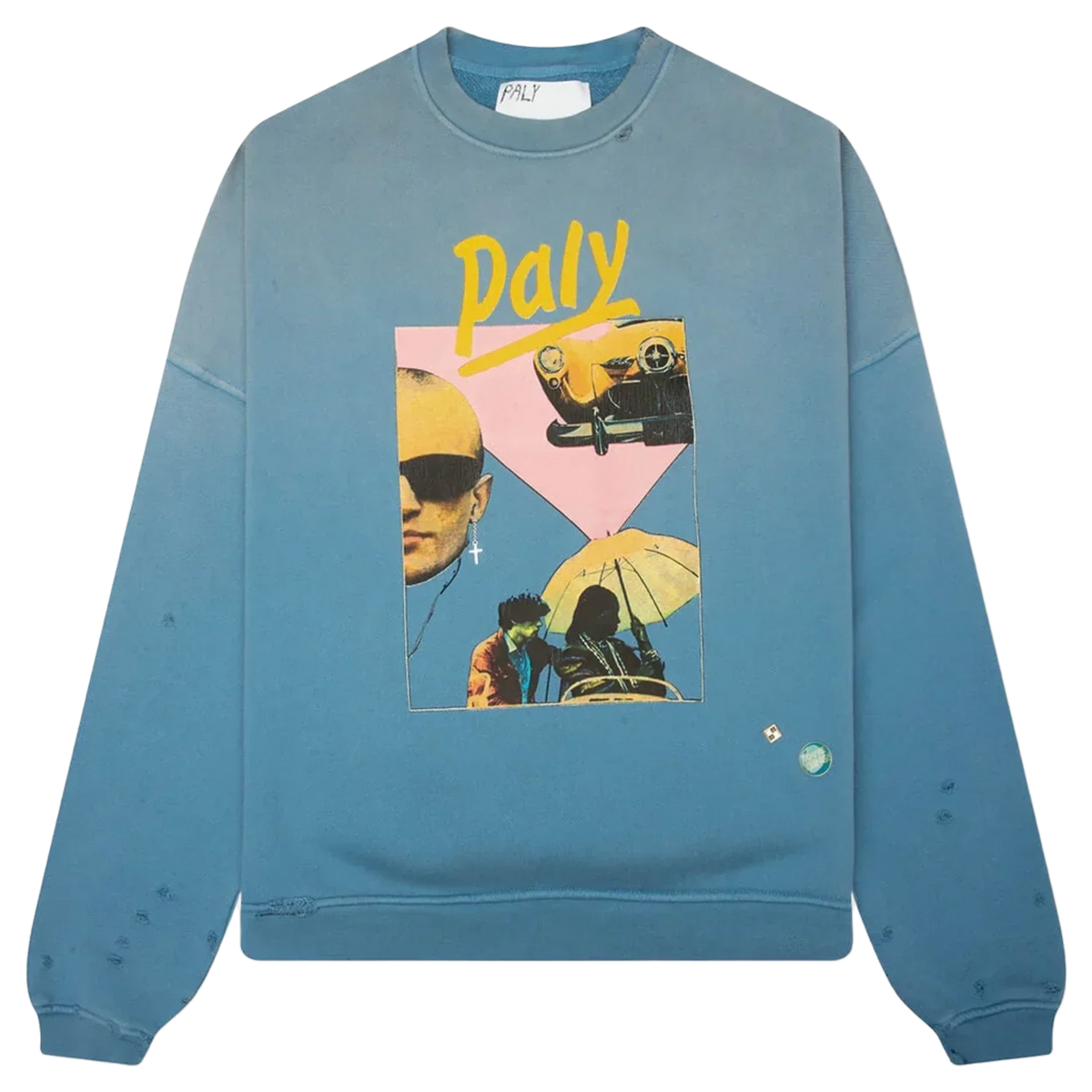 Paly Hollywood Still Life Crewneck Hoodie Blue