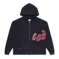 Godspeed OG Logo V2 Zip Up Hoodie Navy Red