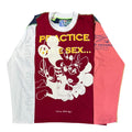 Better With Age Gently Reversible Long Sleeve Shirt Coral/White