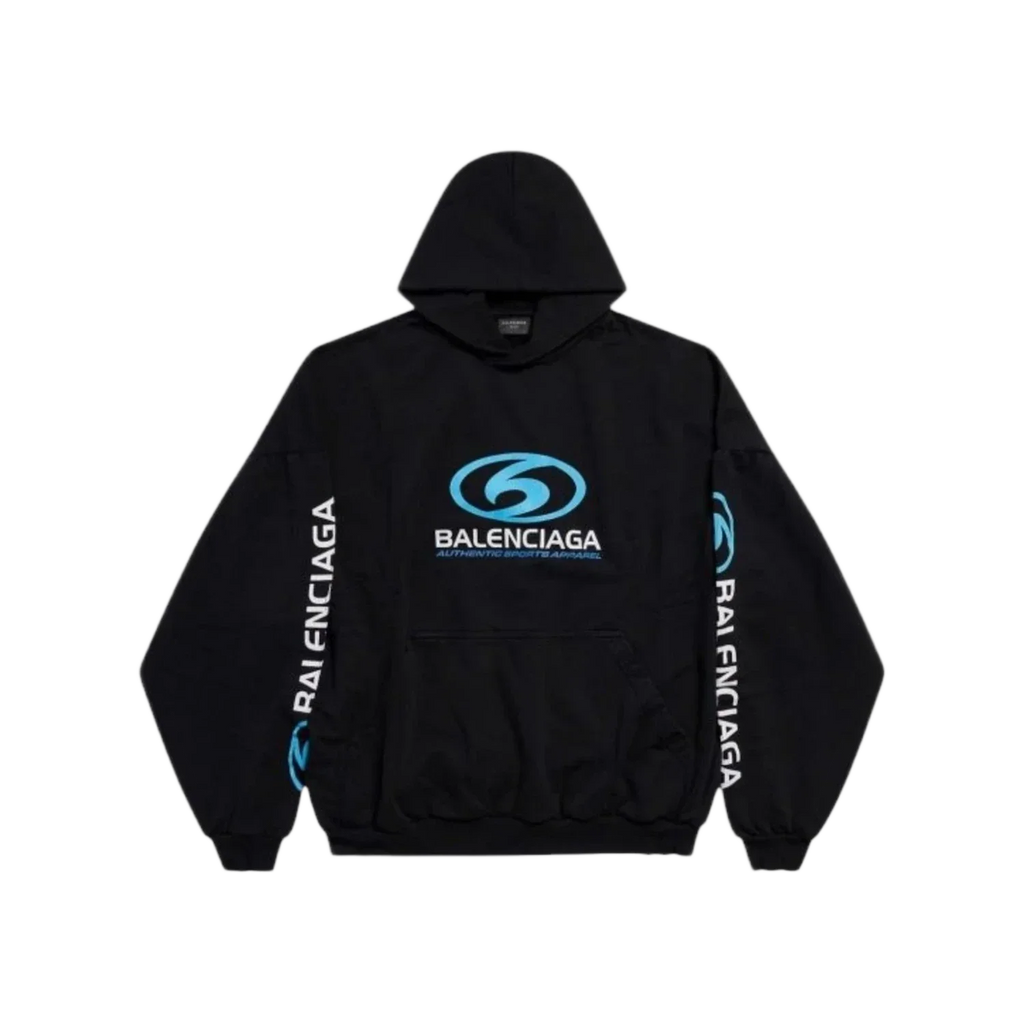 Balenciaga Surfer Logo Hoodie Black
