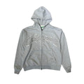 Godspeed Symmetric Studded Zip Up Hoodie Grey VVS