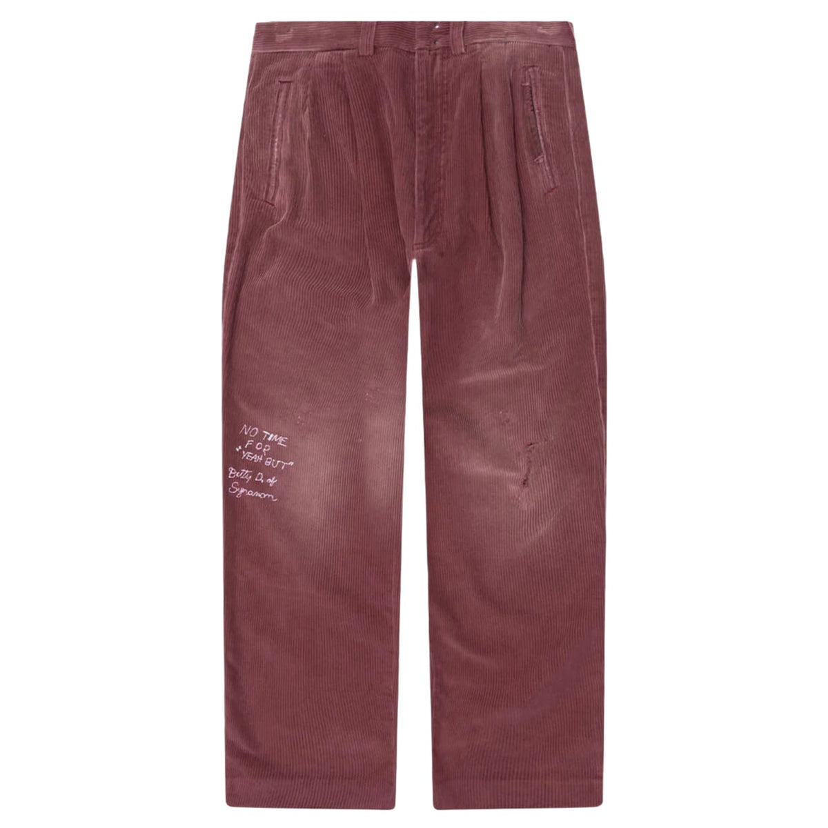 Paly Hollywood Synanon Corduroy Pleated Pants Burgundy