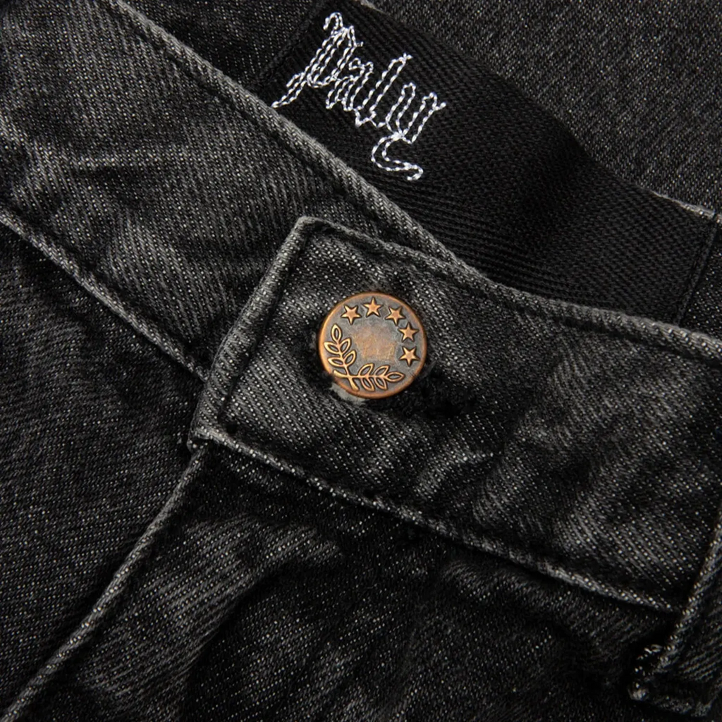 Paly Hollywood Busted Double Knee Jean 'Black'