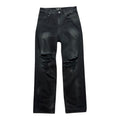 Balenciaga Distressed Mud Wash Black Jeans