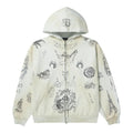 Balenciaga Tattoo Heavy Molleton Zip-up Hoodie