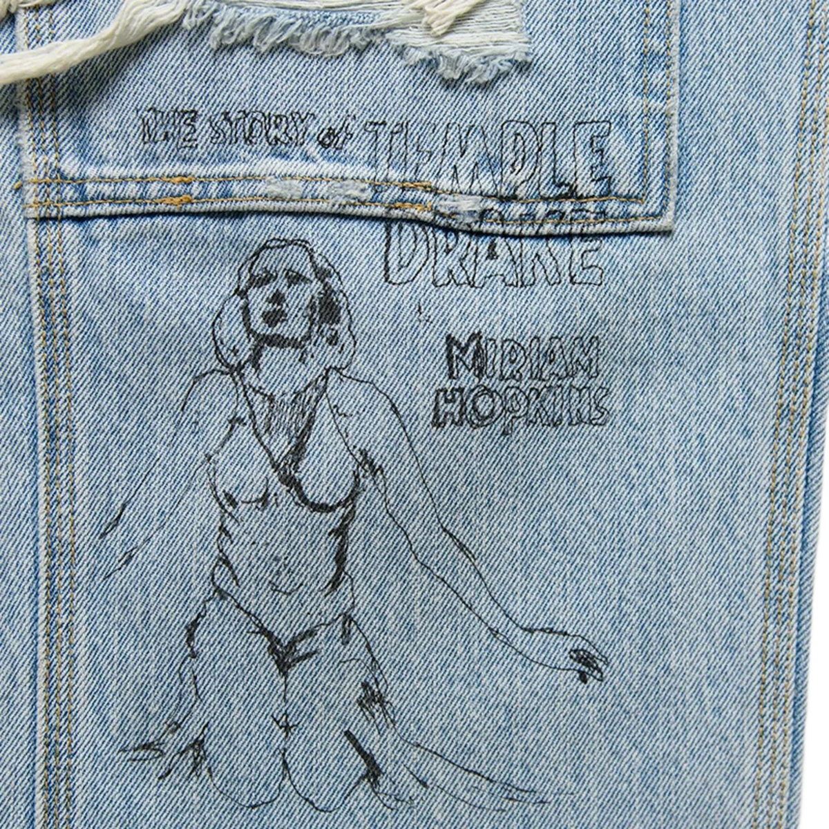 Paly Hollywood Busted Double Knee Jean 'Denim'