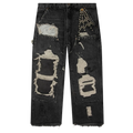 Paly Hollywood Busted Double Knee Jean 'Black'