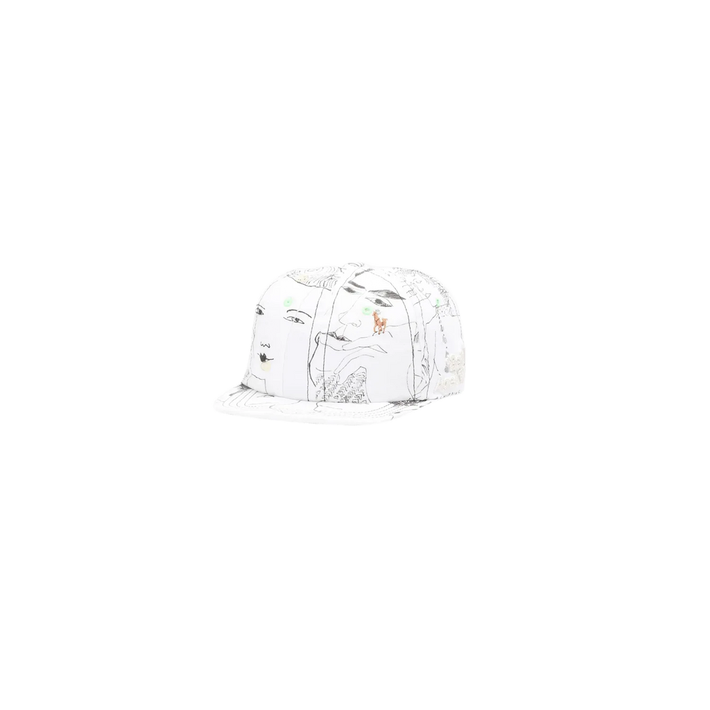 Better with Age Doodle Reconstructed Button Down Brown Horse Hat White