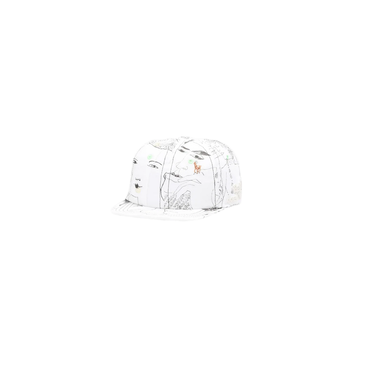 Better with Age Doodle Reconstructed Button Down Brown Horse Hat White