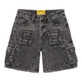 Godspeed Octagon Cargo Denim Shorts (Grey Wash)