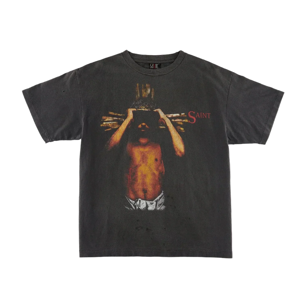 Saint Michael We Live Hell T-Shirt Vintage Black