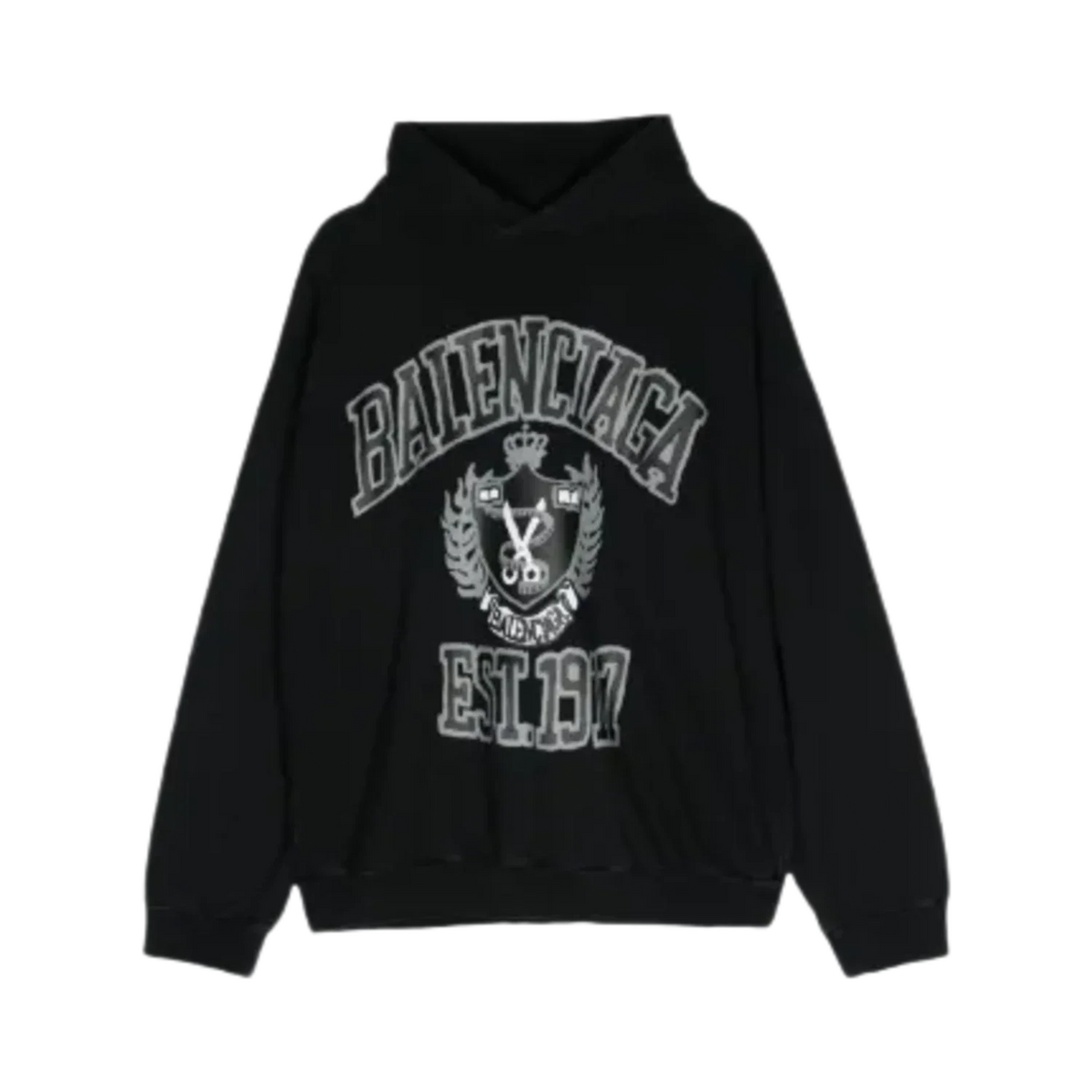 Balenciaga DIY College-print cotton hoodie
